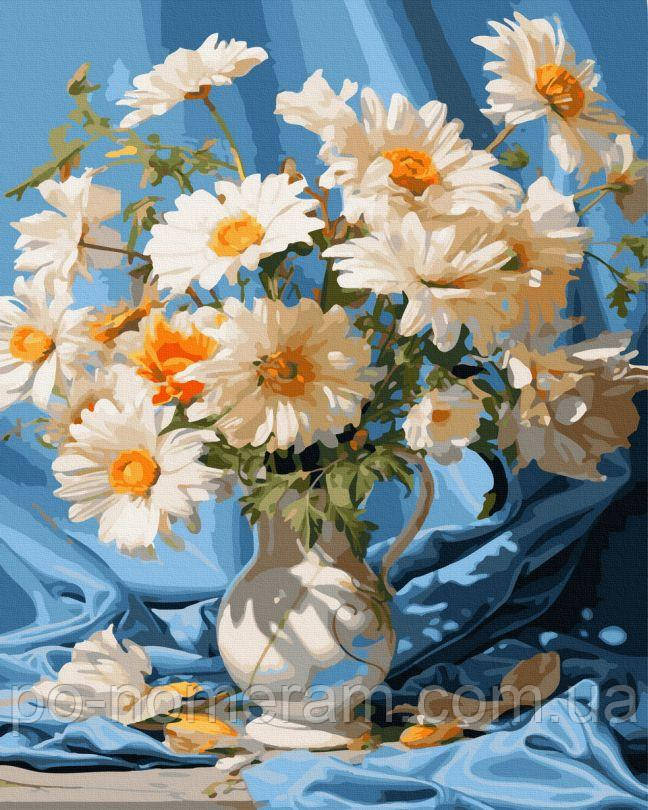 Картина за номерами Білі квіти (ANG697) 40 х 50 см (Без коробки)