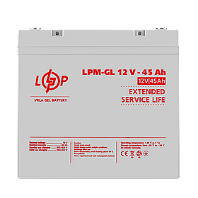 Акумулятор гелевий LPM-GL 12V - 45 Ah