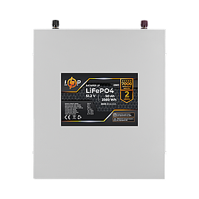 Акумулятор LP LiFePO4 51,2V - 50 Ah (2560Wh) (BMS 80A/40А) метал для ДБЖ