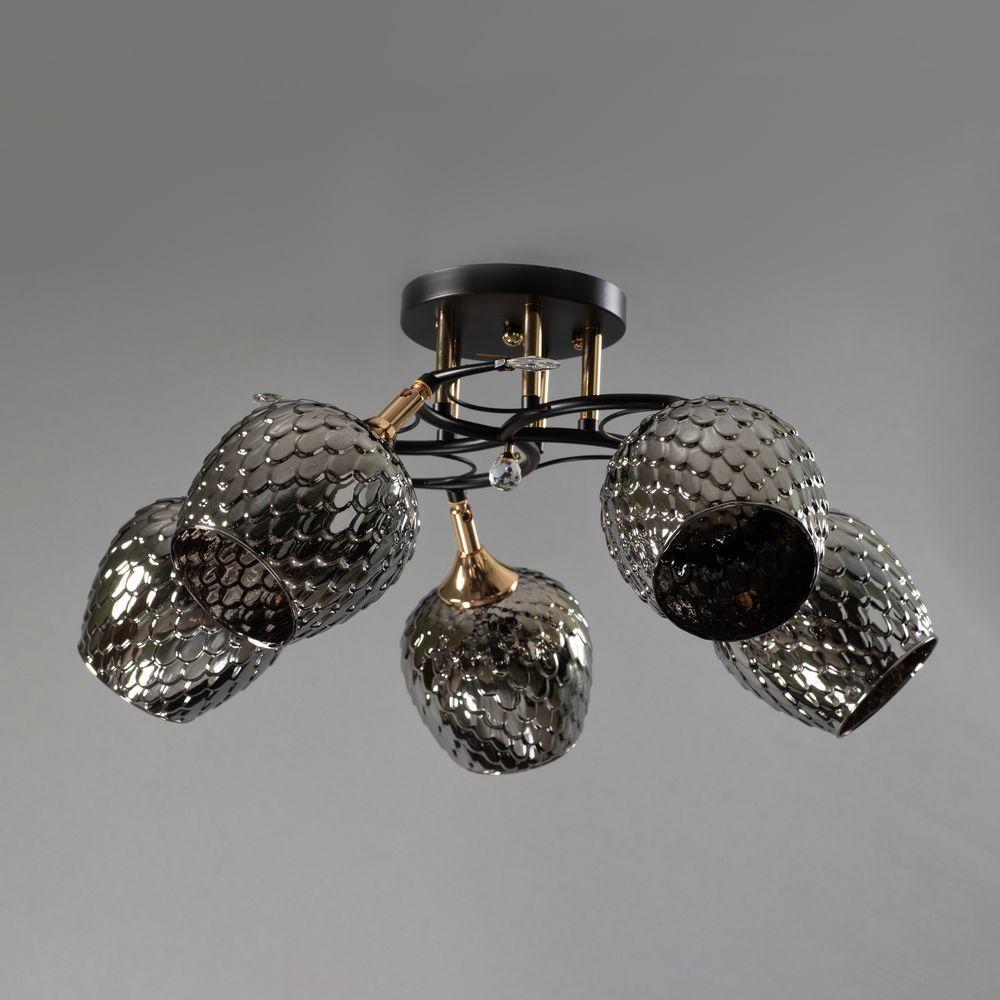 Люстра стельова на п'ять плафонів