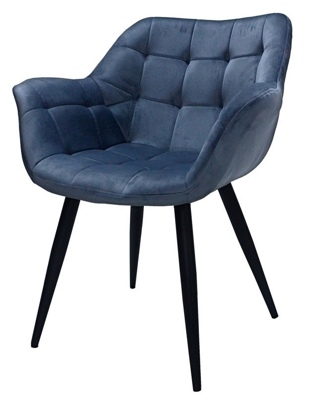 Стілець Elegante чорний каркас / чорний велюр