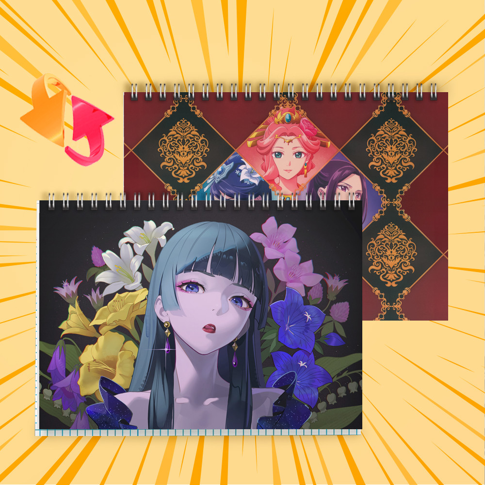 Зошит А5 48 арк. на пружині у клітинку 60 гр.м² Kusuriya no Hitorigoto / Монолог травниці 012