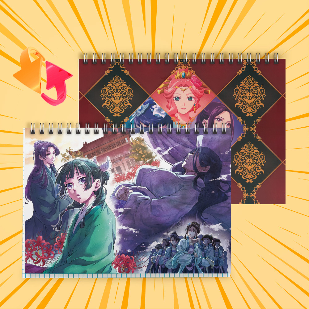 Зошит А5 48 арк. на пружині у клітинку 60 гр.м² Kusuriya no Hitorigoto / Монолог травниці 017