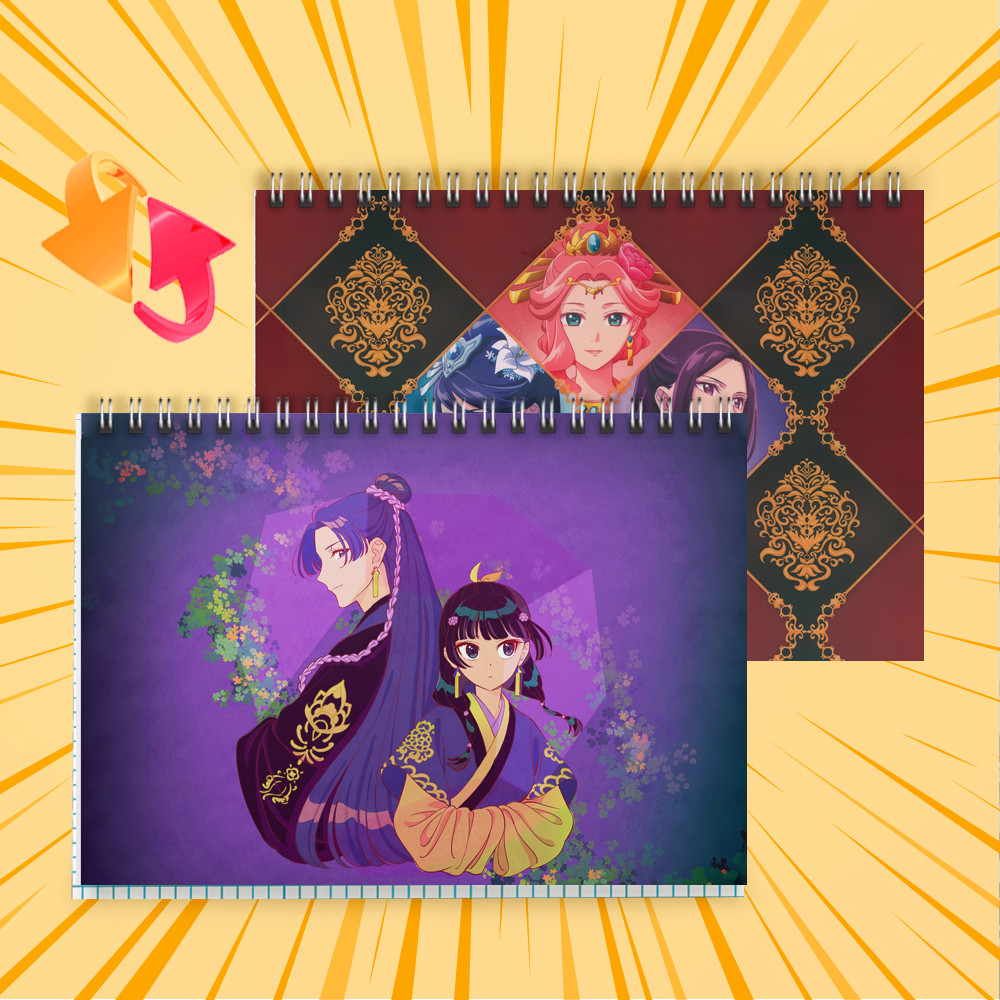 Зошит А5 48 арк. на пружині у клітинку 60 гр.м² Kusuriya no Hitorigoto / Монолог травниці 018