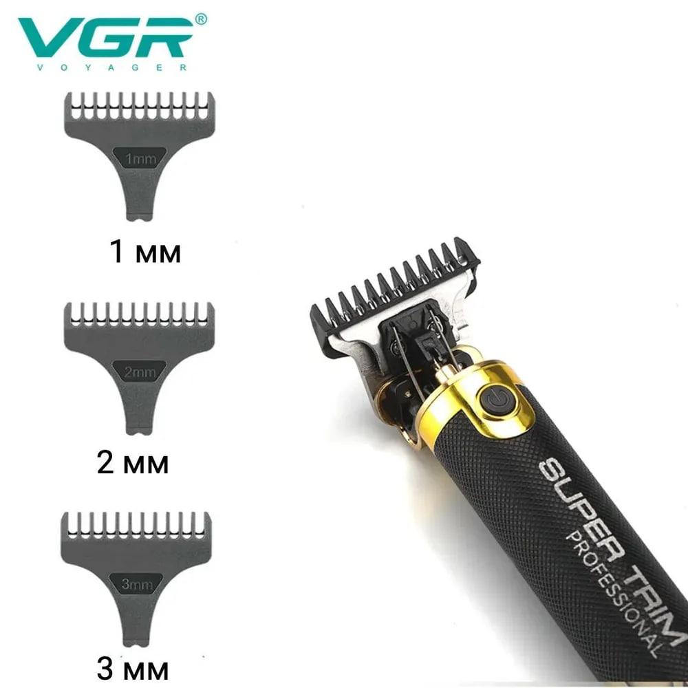 Мужской набор для стрижки волос беспроводной VGR Триммеры для бороды и усов Машинки для стрижки тела - фото 3 - id-p2191946998