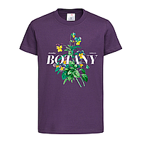 Фиолетовая детская футболка С Фиалками на подарок (28-7-3-фіолетовий)