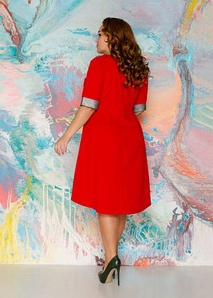 Стильна жіноча сукня, тканина "Креп Дайвінг" 50, 52, 54, 56 розмір 50, фото 3