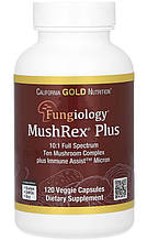 Чага та комплекс лікувальних грибів, (MushRex Plus) 120капс. California Gold Nutrition