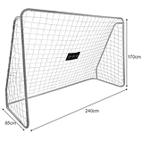 Великі металеві тренувальні футбольні ворота з тренувальним матом TRIZAND 21268, фото 9