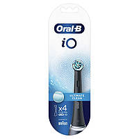 Насадка к электрической зубной щетке Braun Oral-B iO Ultimate Clean RB Black RB-UC-4 4 шт черная хорошее