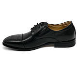 Чоловічі туфлі чорні шкіряні зі шнурівкою весна-осінь Sergio Billini Z8237-3 розмір 40, фото 2