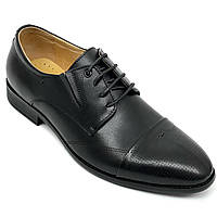 Чоловічі туфлі чорні шкіряні зі шнурівкою весна-осінь Sergio Billini Z8237-3 розмір 40