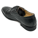 Чоловічі туфлі чорні шкіряні зі шнурівкою весна-осінь Sergio Billini Z8237-3 розмір 40, фото 5