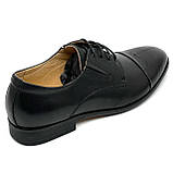 Чоловічі туфлі чорні шкіряні зі шнурівкою весна-осінь Sergio Billini Z8237-3 розмір 40, фото 7