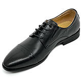 Чоловічі туфлі чорні шкіряні зі шнурівкою весна-осінь Sergio Billini Z8237-3 розмір 40, фото 8