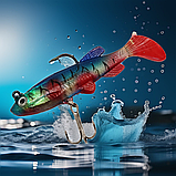 Воблер силіконовий із віброхвостом заглиблений 8 см/14г Приманка на хижака, фото 2