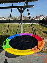 Підвісне крісло гойдалка, гніздо лелеки G-744-multi (100 см, 150 кг, Різнобарвний, Польща)