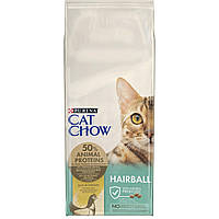Сухой корм для кошек Cat Chow Hairball против образования волосяных шаров с курицей 15 кг