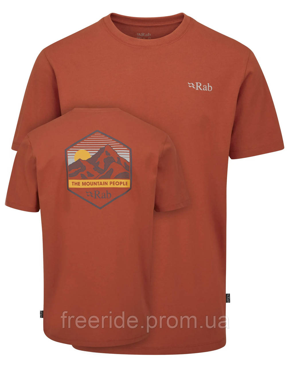 Чоловіча футболка Rab Stance Mountain Peak Tee red clay