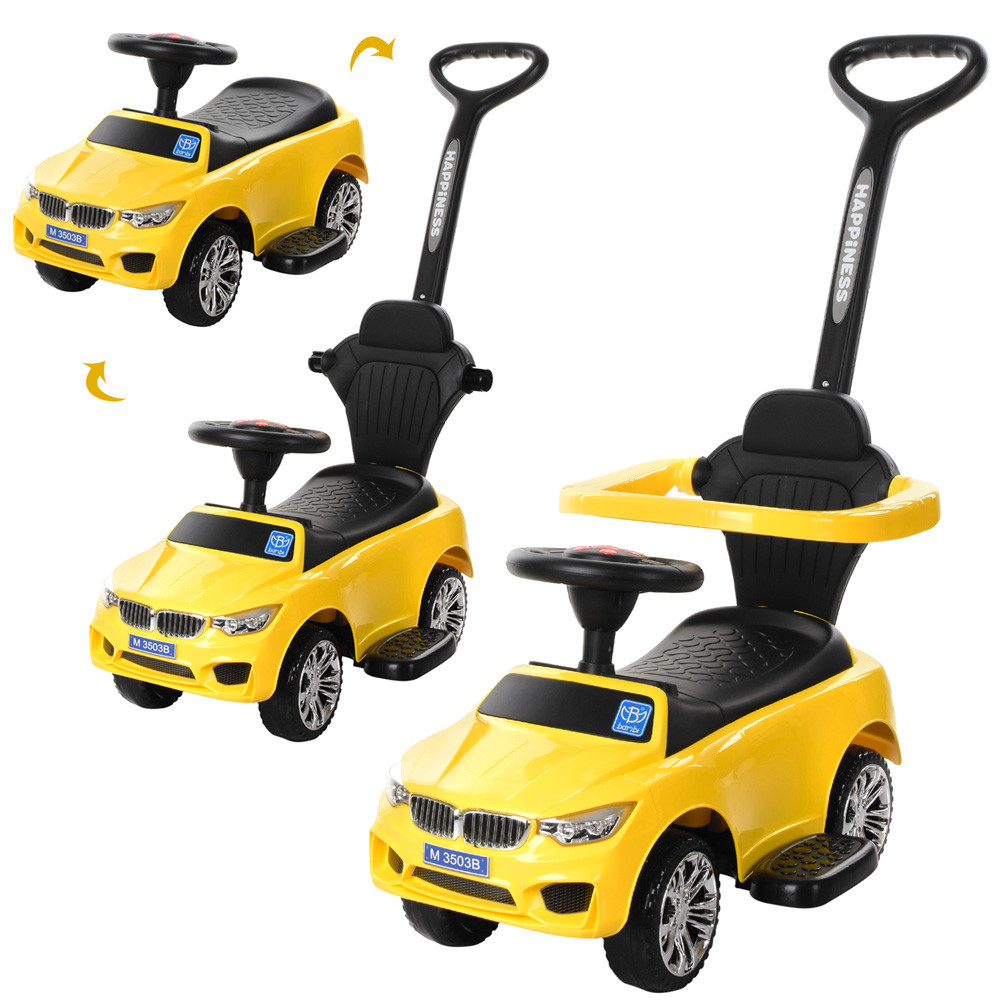 Автомобіль дитячий толокар Bambi M 3503B з батьківською ручкою, 4 кольори