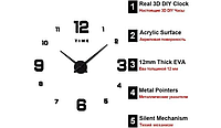 Настінний годинник із 3д ефектом diy clock new Самоклейний дизайнерський годинник на стіну Конструктор годинника