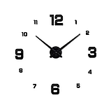 Настінний годинник із 3д ефектом diy clock new Самоклейний дизайнерський годинник на стіну Конструктор годинника, фото 2