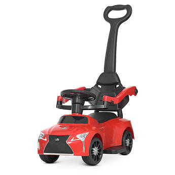 Автомобіль дитячий толокар Bambi M 4579 з батьківською ручкою, 2 кольори, музика, світло