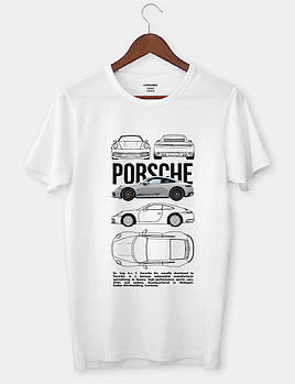 Футболка з прикольним дизайном «Porsche»