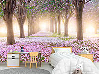 Флизелиновые фотообои "Цветущие деревья",фото обои для декорирования дома