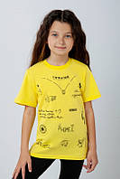Лимонна футболка для дівчаток Ukraine тм Авекс