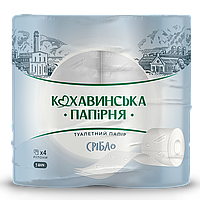 /Бумах туал целюлоз Срібло по 4 керм на гільзі 3х сл білий КОХАВІНКА