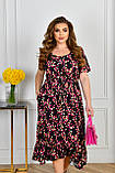 Жіноча літня сукня великого розміру Тканина софт Розміри 52-54,56-58,60-62,64-66, фото 2