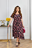 Жіноча літня сукня великого розміру Тканина софт Розміри 52-54,56-58,60-62,64-66, фото 5