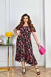 Жіноча літня сукня великого розміру Тканина софт Розміри 52-54,56-58,60-62,64-66, фото 3