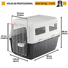 Контейнер переноска для собак і кішок Ferplast Atlas 80 Professional 88 х 118 х h 80 см, фото 2