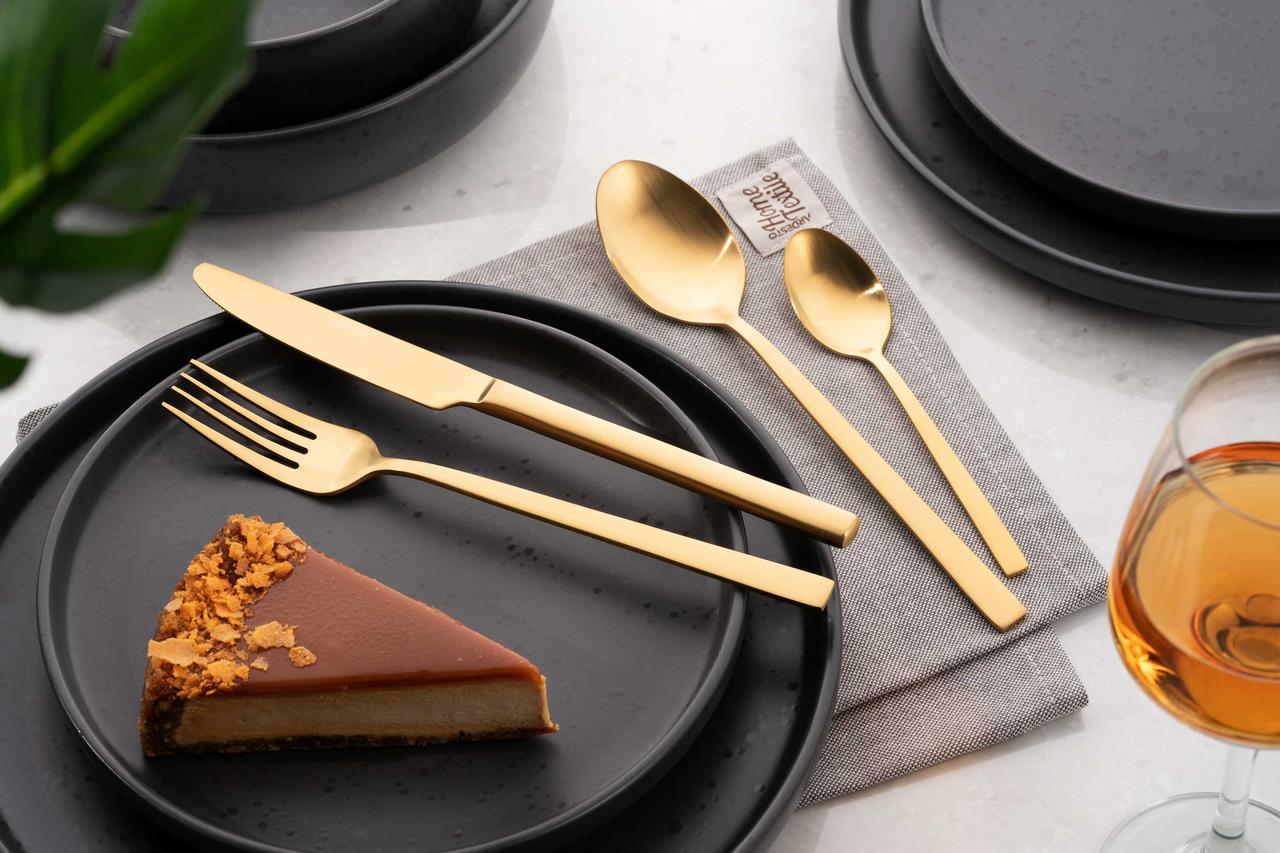 Набір столових приладів 4 предмети ARDESTO Black Mars Favola AR0704FSG, фото 1