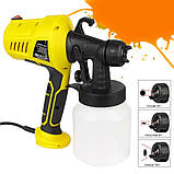 Фарбопульт електричний Spray Gun Фарборозпилювач Electric Paint Sprayer 3 ступені розпилення, фото 4