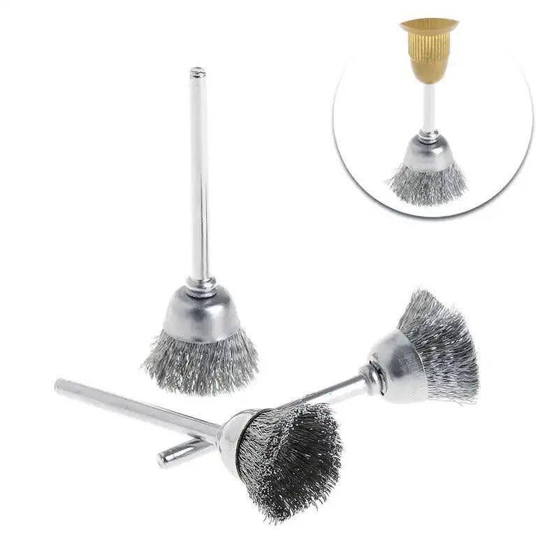 Фреза-щітка кругла (18,5мм.) з металевою щетиною для чищення інструментів із нержавіючої сталі - А, фото 1