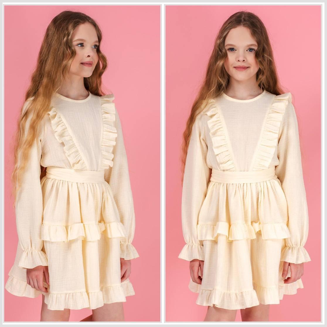 Сукня дитяча муслін для дівчинки Даринка, розміри 122-146