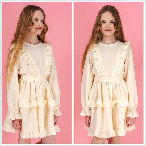 Сукня дитяча муслін для дівчинки Даринка, розміри 122-146, фото 1