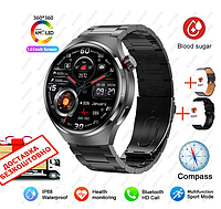 Розумний годинник та фітнес-браслети Smart Watch з пульсоксиметром та монітором серцевого ритму красиві з 3 ремінцями