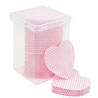Салфетки перфорированные безворсовые Lilly Beaute сердечко розовое, в контейнере, 200 шт.