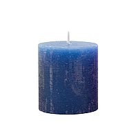 Свеча цилиндрическая Candlesense Decor Rustic 75*70 33 ч Синяя KB, код: 7824221