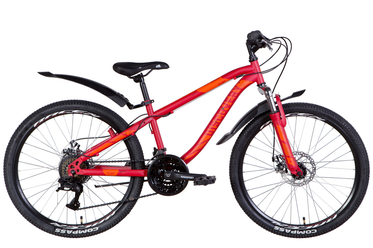 Велосипед 24" Discovery FLINT AM DD 2022 рама - 13" червоний