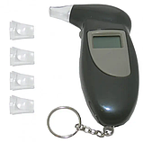 Компактний цифровий алкотестер з дисплеєм і насадками 5 шт Високоточний цифровий алкотестер Кишеньковий Драгер, фото 2