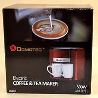 Кофеварка для дома Domotec MS-0705, Капельная кофеварка для дома, Маленькая кофемашина AN-199 для дома mun