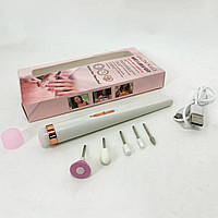 Фрезер для манікюру Flawless Salon Nails білий / Міні фрезер машинку HB-685 для нігтів mun