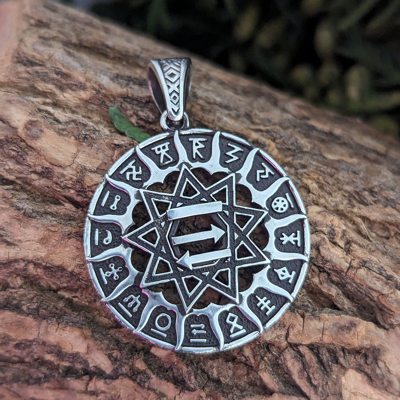 Свароже коло, Чертог Бусла, Лелеки, Рід, кулон оберіг амулет талісман Срібло 925, Золото 585\750