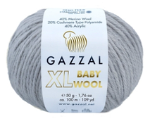 Нитки пряжа для в'язання напіввовна BABY WOOL XL GAZZAL Бебі вул хл Газзаєв №817