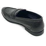 Чоловічі класичні туфлі лофери чорні шкіряні Sergio Billini 51331-1 розмір 40, фото 5